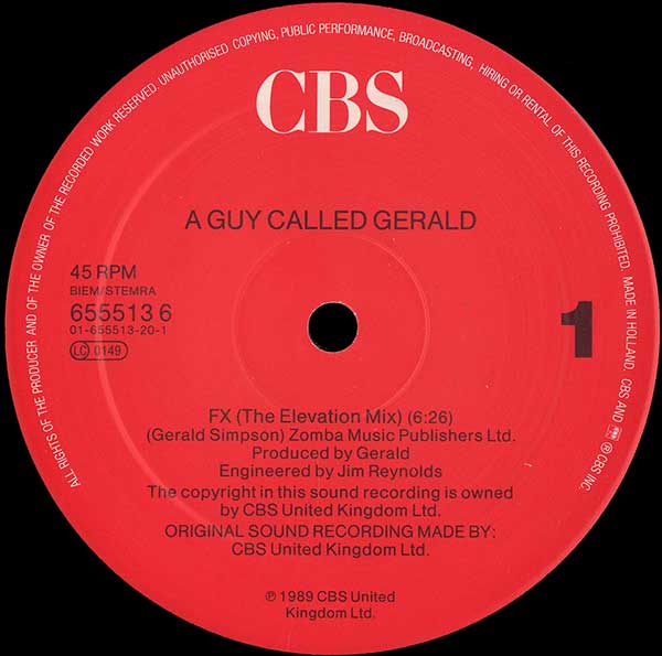 A Guy Called Gerald - FX (the elevation mix)